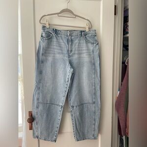 LOFT High Rise Barrel Jeans